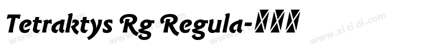 Tetraktys Rg Regula字体转换